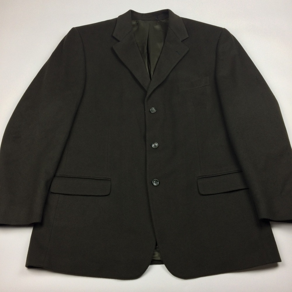 Wool Cashmere Sport Coat Men 46 Long Tall Green Canada